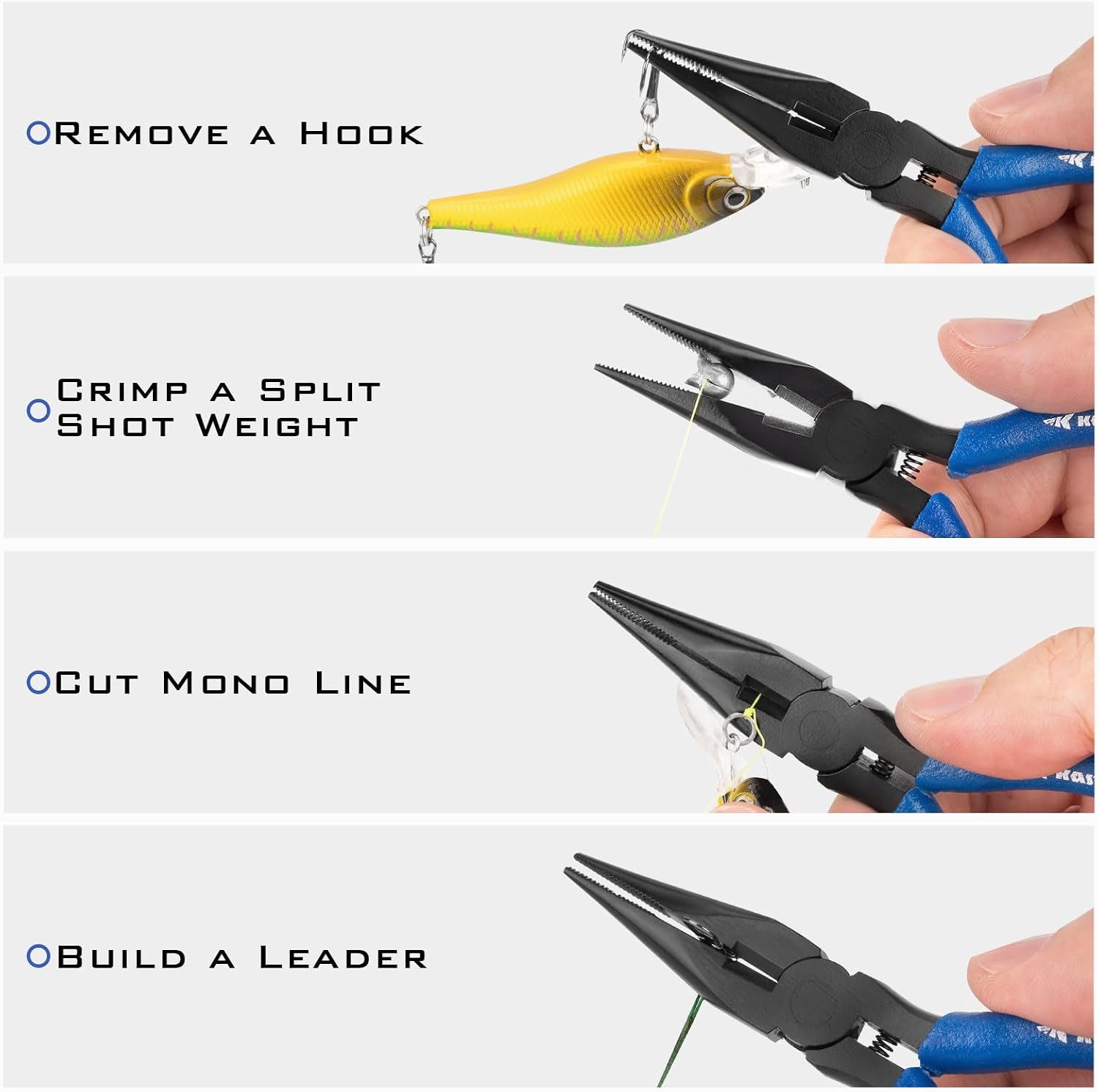 KastKing Intimidator Fishing Pliers, Saltwater Resistant Fishing Gear