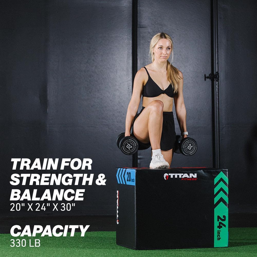 Titan Fitness 3-in-1 Heavy Foam Plyometric Jump Box