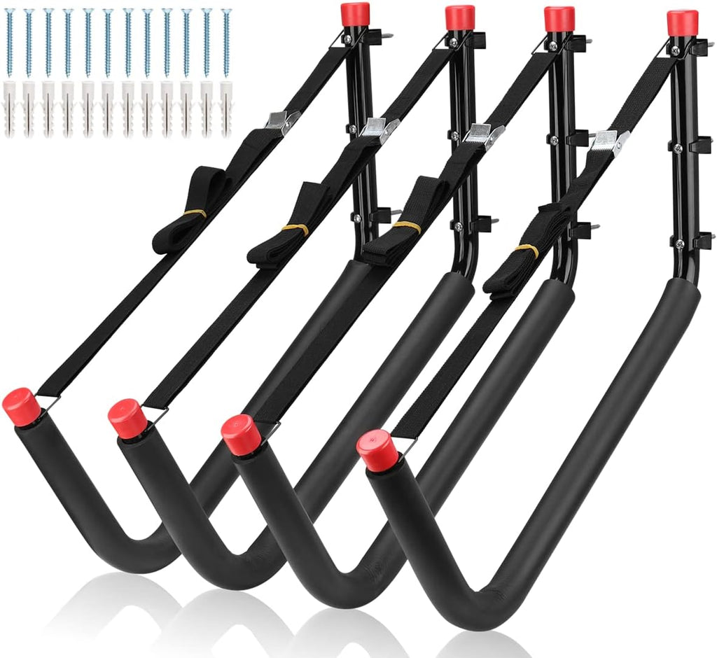 Kayak Storage Racks, Wall Mount Garage Storage Hooks for Kayaks, SUP, Paddle Boards and Surfboards, Heavy Duty Hangers