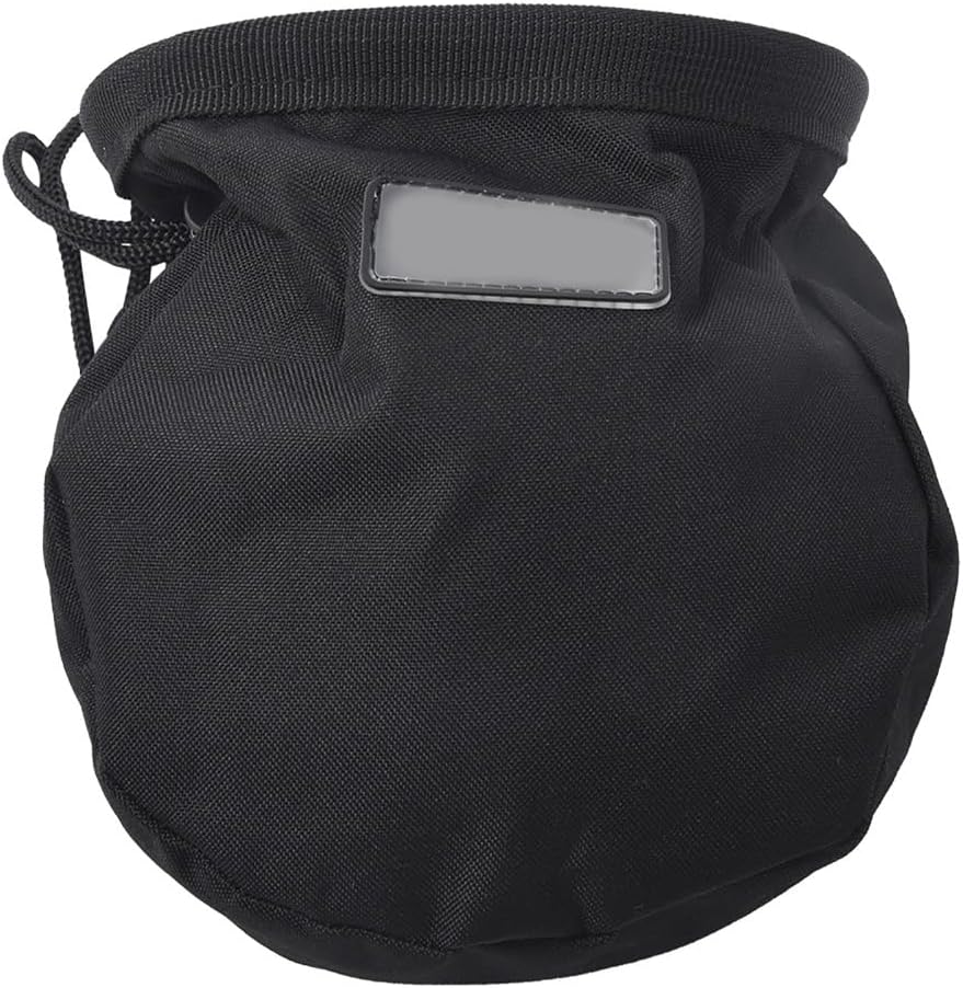 Chalk Bag with Adjustable Waist Belt – Durable Oxford Cloth Climbing Chalk Pouch for Rock Climbing, Gymnastics & Fitness Training (Black, 16x16x6cm)‌