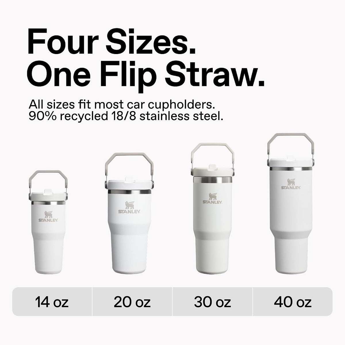 STANLEY IceFlow 2.0 Flip Straw Tumbler, 30 oz, Ash