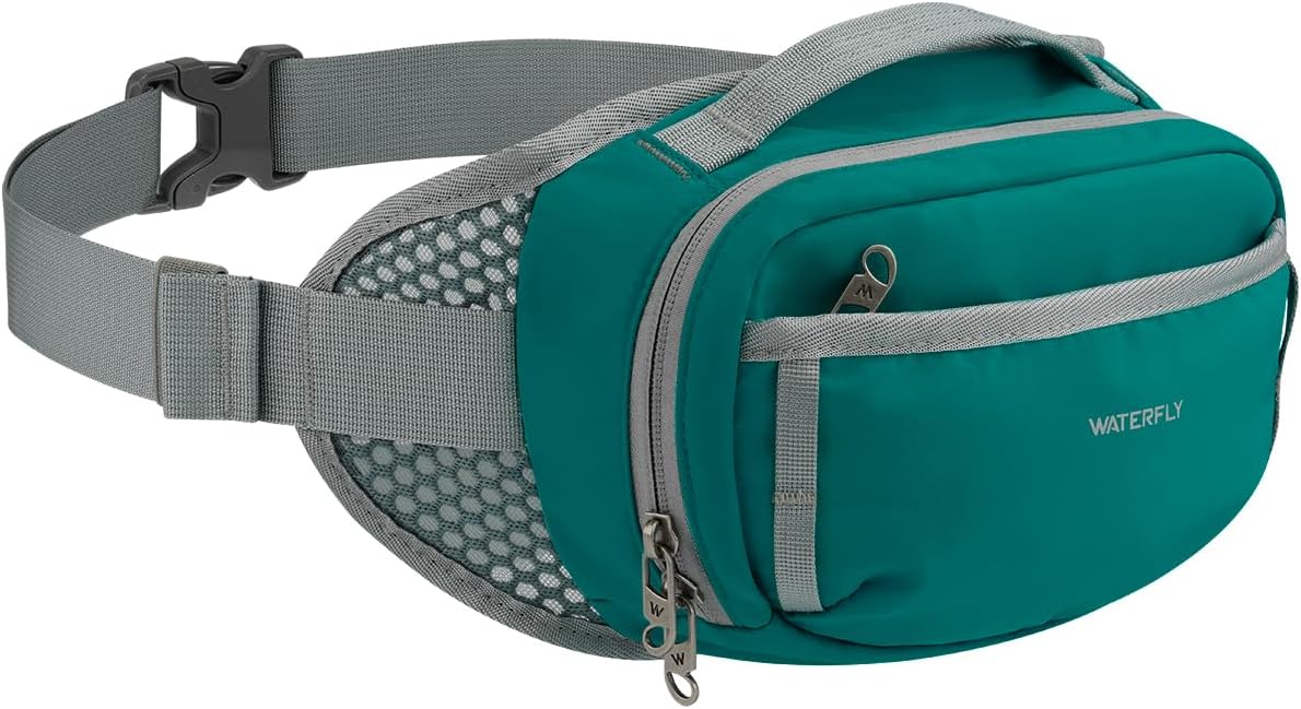 WATERFLY 2.2L RFID Fanny Pack: Bellows-Style Openning Everywhere Belt Bag