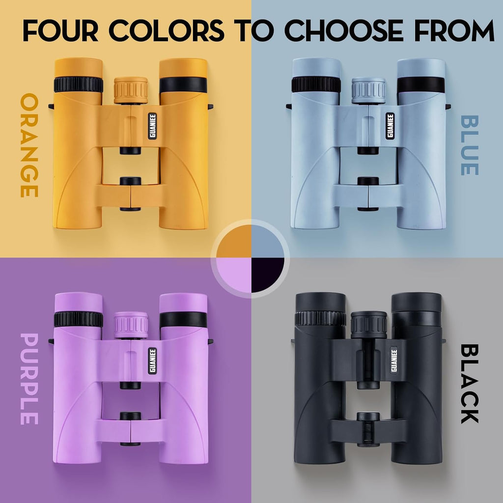 10x25 Binoculars for Kids Mini Pocket Compact Binoculars Waterproof Small Binocular for Bird Watching Travel Stargazing Outdoor Sports Black