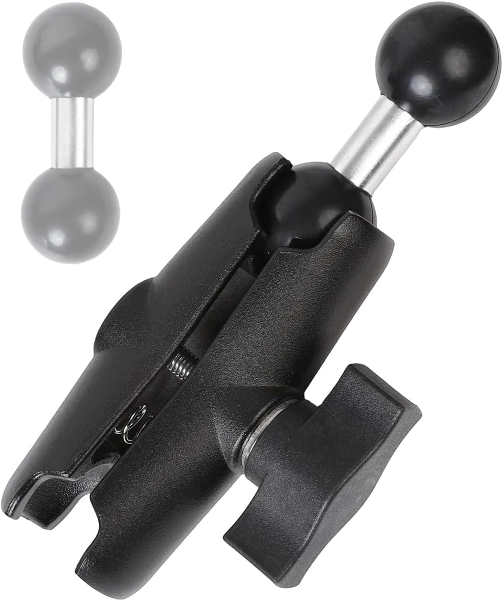 Double Socket Arm with 1" Double Ball Adapter Compatible with RAM B Size Mounts, 360° Rotation Extension Rod for Phone Holder, Tablet Mount, for Bike, Motorcycle, Truck (4.13" Short Adapter)