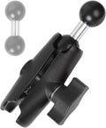 Double Socket Arm with 1" Double Ball Adapter Compatible with RAM B Size Mounts, 360° Rotation Extension Rod for Phone Holder, Tablet Mount, for Bike, Motorcycle, Truck (5.5" Middle Adapter)