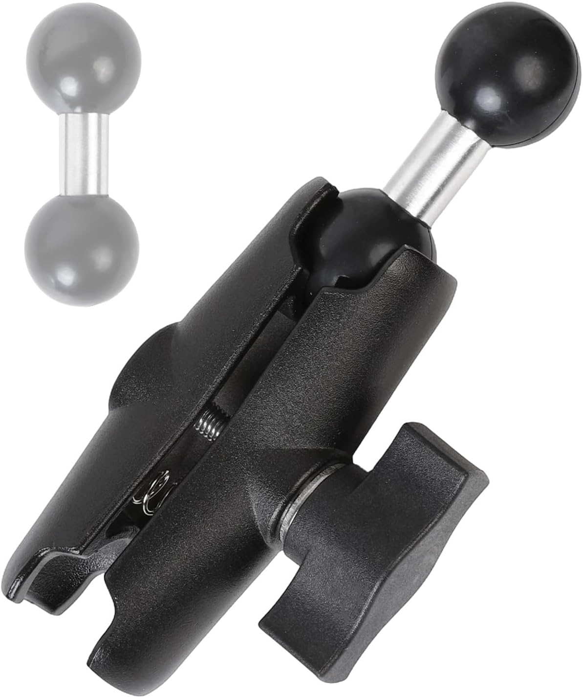 Double Socket Arm with 1" Double Ball Adapter Compatible with RAM B Size Mounts, 360° Rotation Extension Rod for Phone Holder, Tablet Mount, for Bike, Motorcycle, Truck (5.5" Middle Adapter)