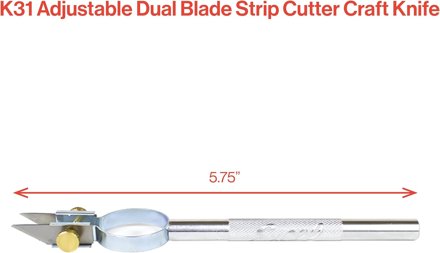Excel Blades Adjustable Dual Blade Strip Cutter, #59 Blades, Aluminum