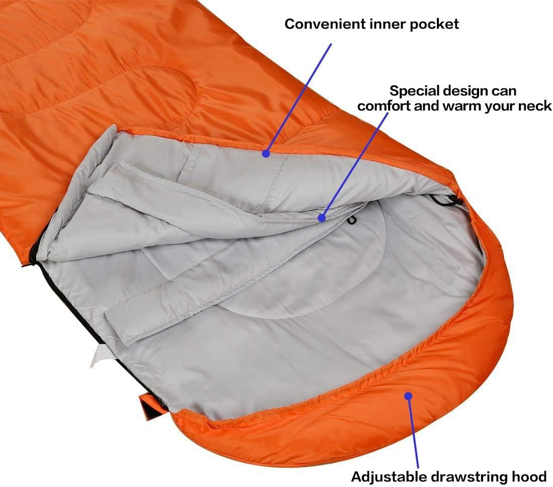 SOULOUT 3-4 Season Sleeping Bag for Adults & Teens - Camping