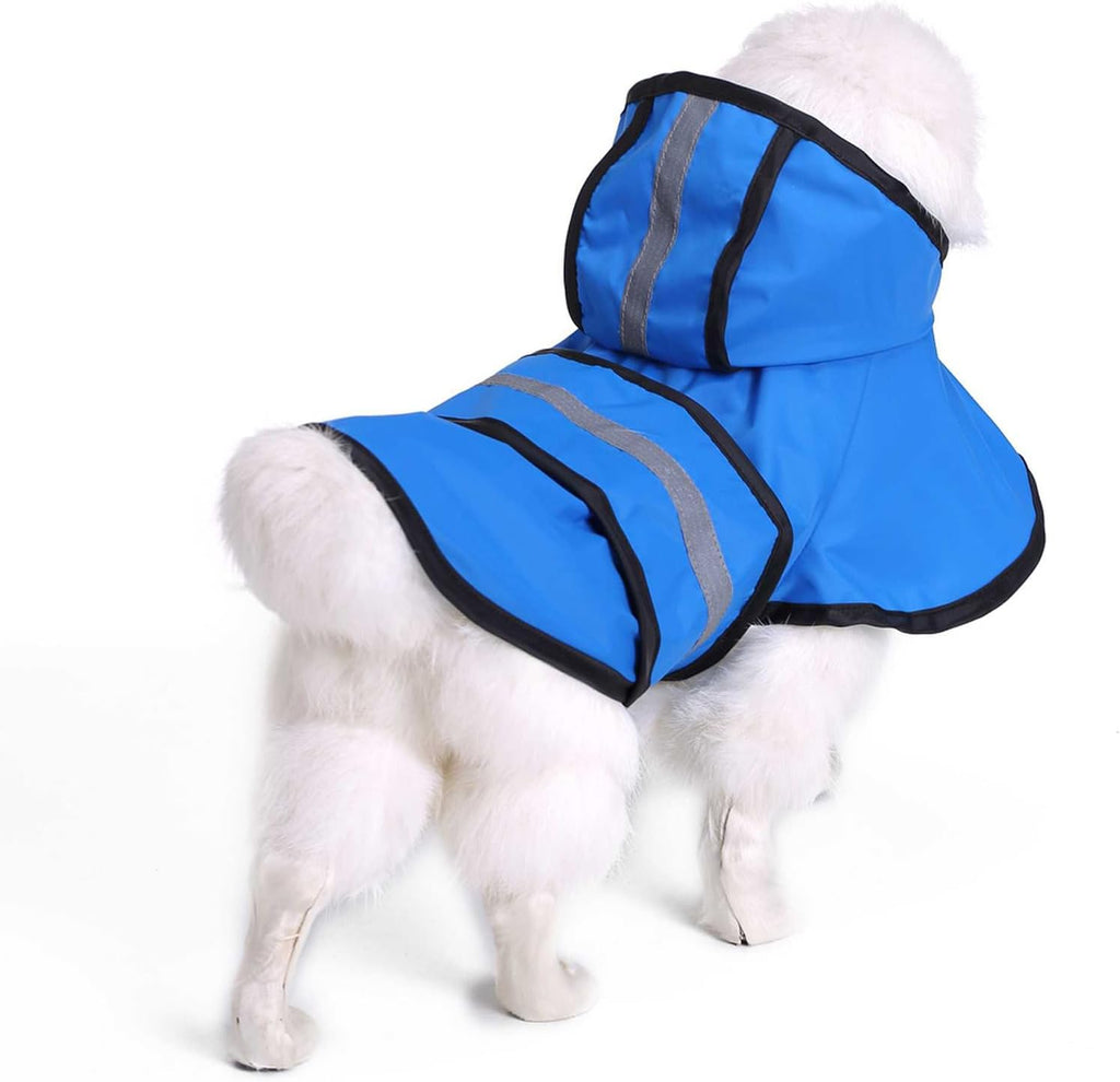 Dog Raincoat Hooded Reflective Waterproof Slicker Poncho