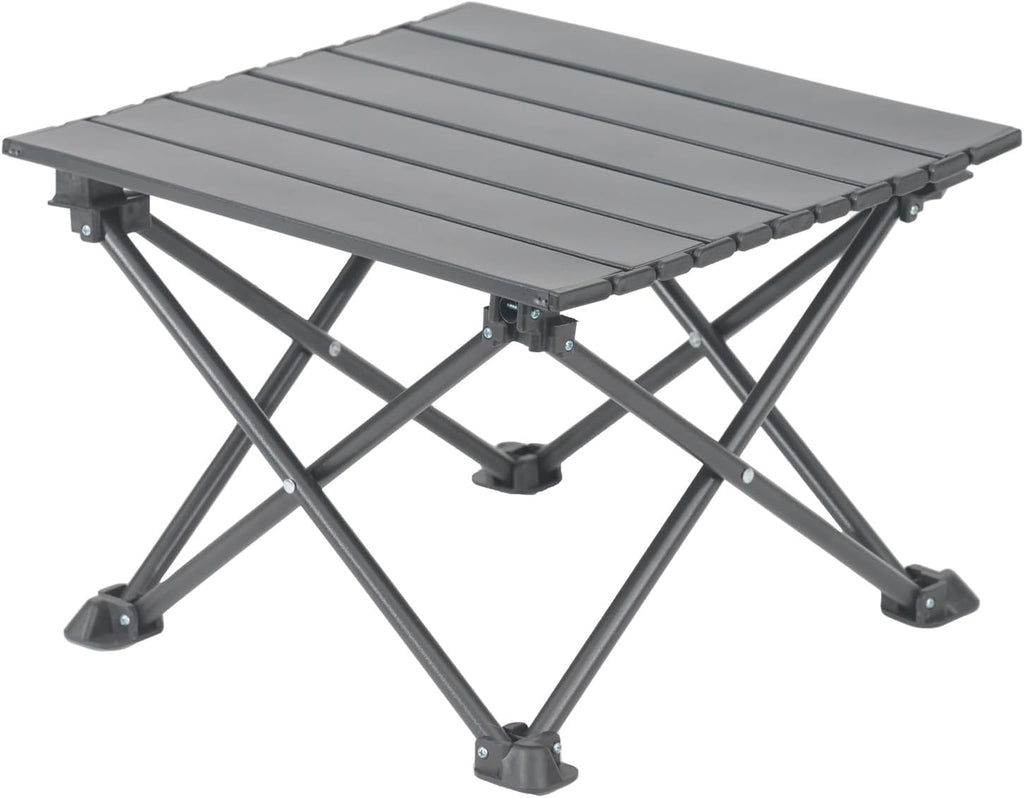 Wind Tour Roll-Up Camping Table, 4-Person Lightweight Portable Outdoor Table with Carry Bag for Picnics BBQ Travel (15.7”x13.7”x11” | Pink)