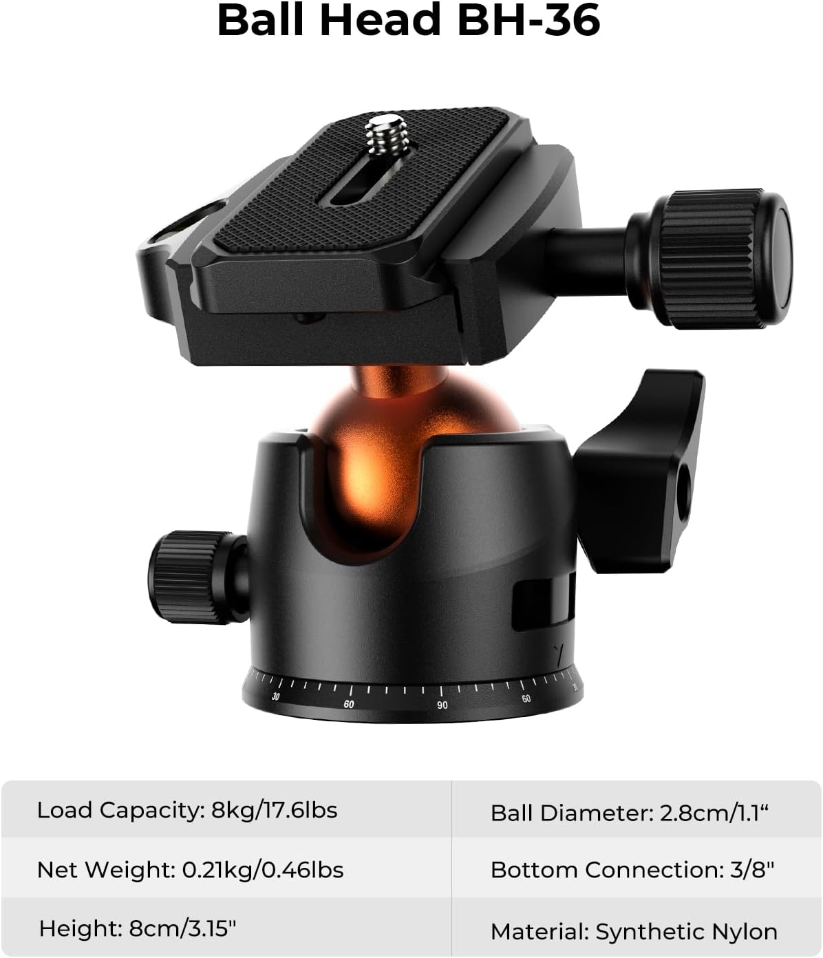 K&F Concept 64 inch/163cm Lightweight Aluminum Travel Camera Tripod