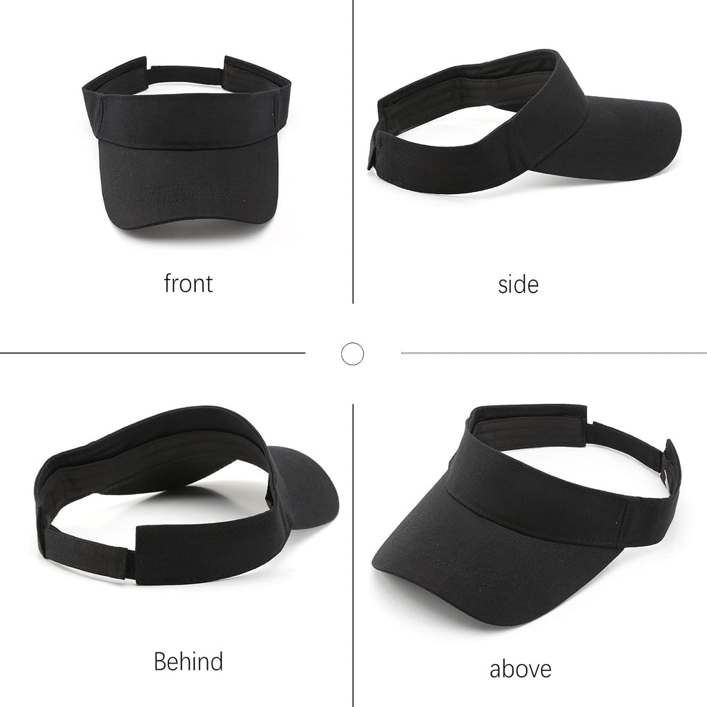 10 Pack Men Women Sun Visor Adjustable UV Protection Blank Sun Visor Hats Caps for Beach Pool Golf Tennis Sports