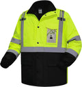 High Visibility Safety Jackets, Construction Coats, Yellow-B, 3XL