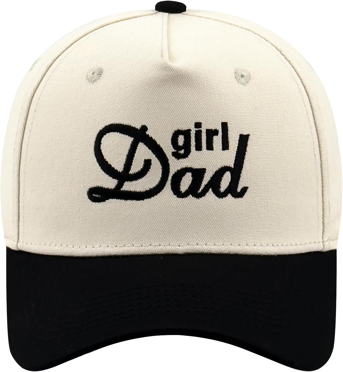 Embroidered Boy Girl Dad Mom Two-Tone Baseball Cap, Classic Dad Hat for Men Women His Her, Family Theme Gift Ideas