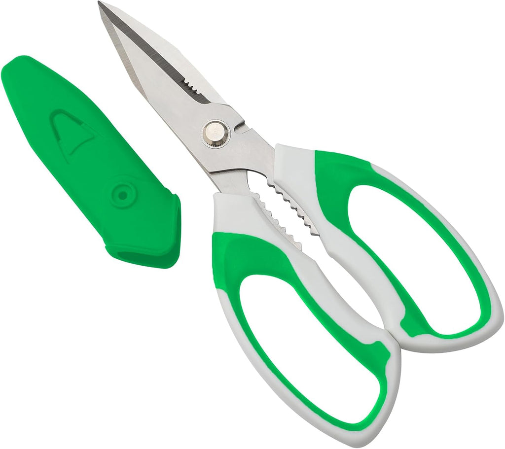 BoFuYuan Utility Scissors All Purpose heavy duty 8-Inch Green
