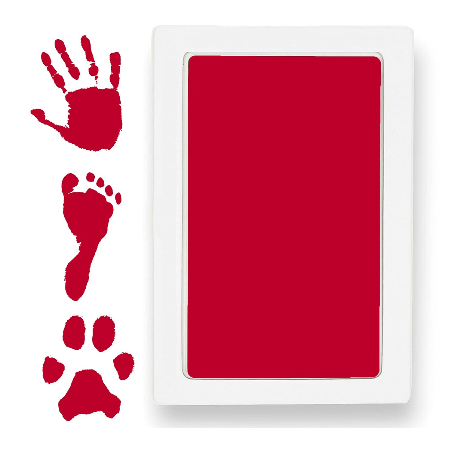 Clean Touch Ink Pad for Baby Handprints and Footprints – Inkless Infant Hand & Foot Stamp – Safe for Babies, Doesn’t Touch Skin – Perfect Family Memory or Gift – Black Standard Size [4 Pack]