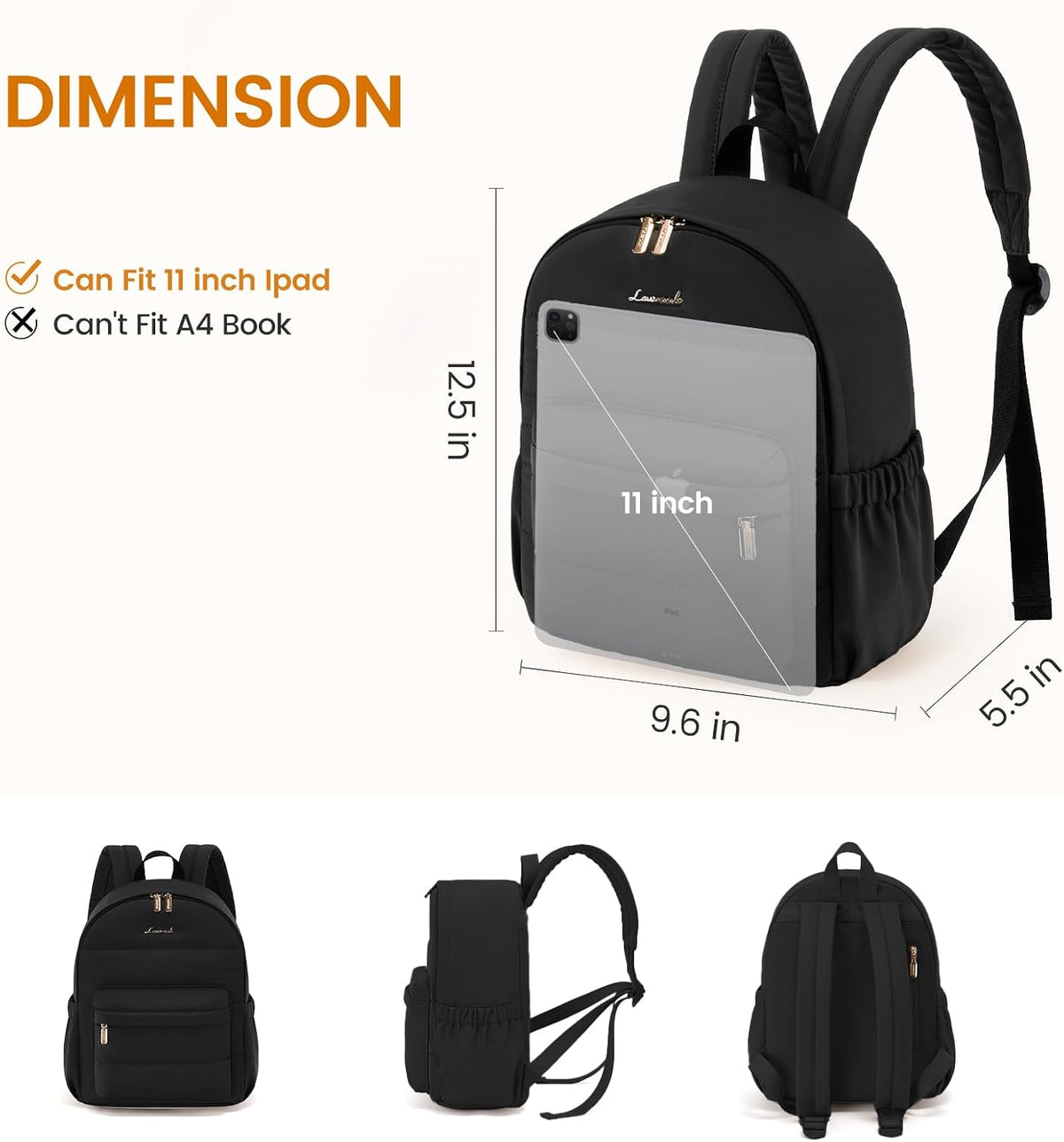 LOVEVOOK Small Backpack Purse for Women, Mini Puffer Lightweight Backpack, Casual Daily Daypack Purse for Women, back pack with Anti-theft Pocket for Travel