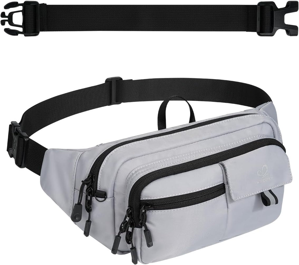 WATERFLY Fanny Pack Waist Bag: 3L Large RFID Anti-Theft with 9 Pockets