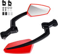 Zycle Bike Mirror, 1 Pair EBike Mirrors for Handlebars, 360° Adjustable Bicycle Rear view Mirrors, 22.2 Universal Bike Accessories Bicycle Mirrors (Red)