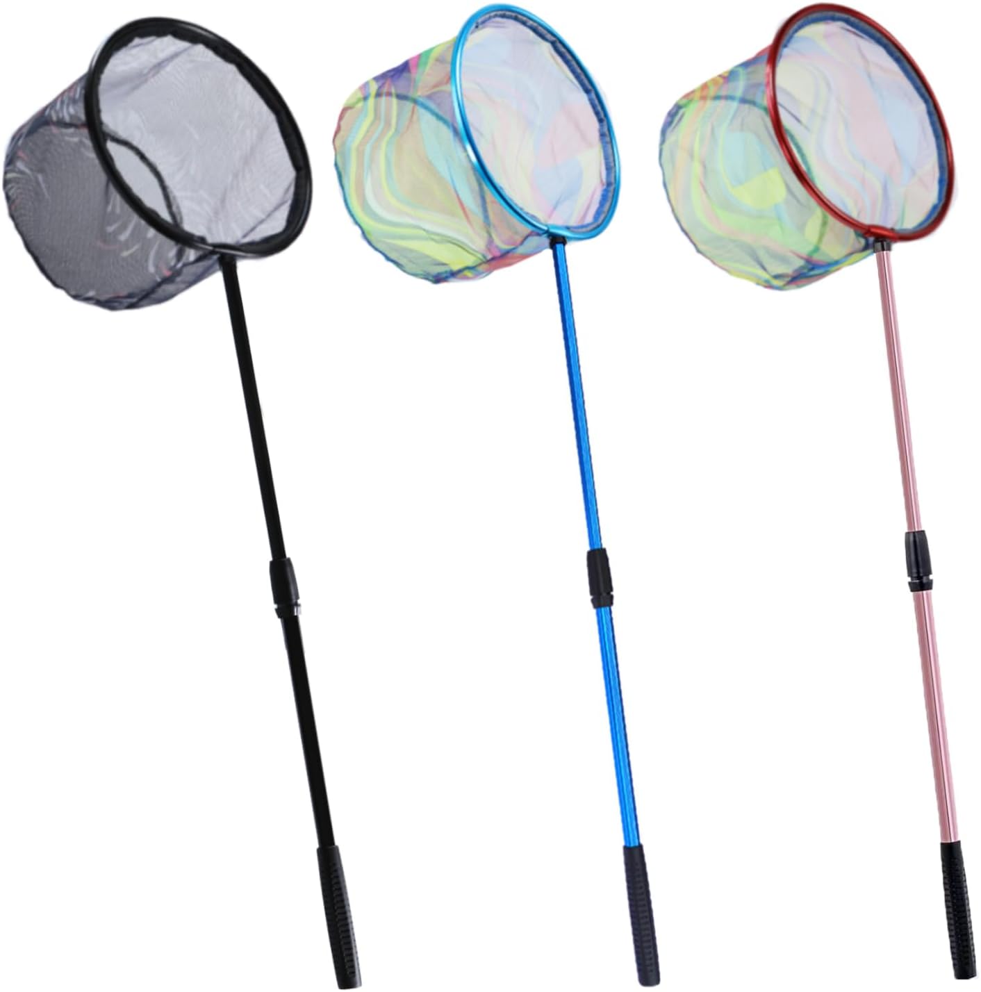 Fishing Net 2 Pack Retractable Lightweight Landing Net with Aluminum Rod Handle Fishing Nets for Youth Catch and Release Butterfly Nets