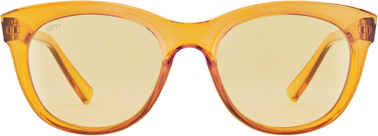 Spy Optic Boundless, Round Cat-Eye Sunglasses, Color and Contrast Enhancing Lenses