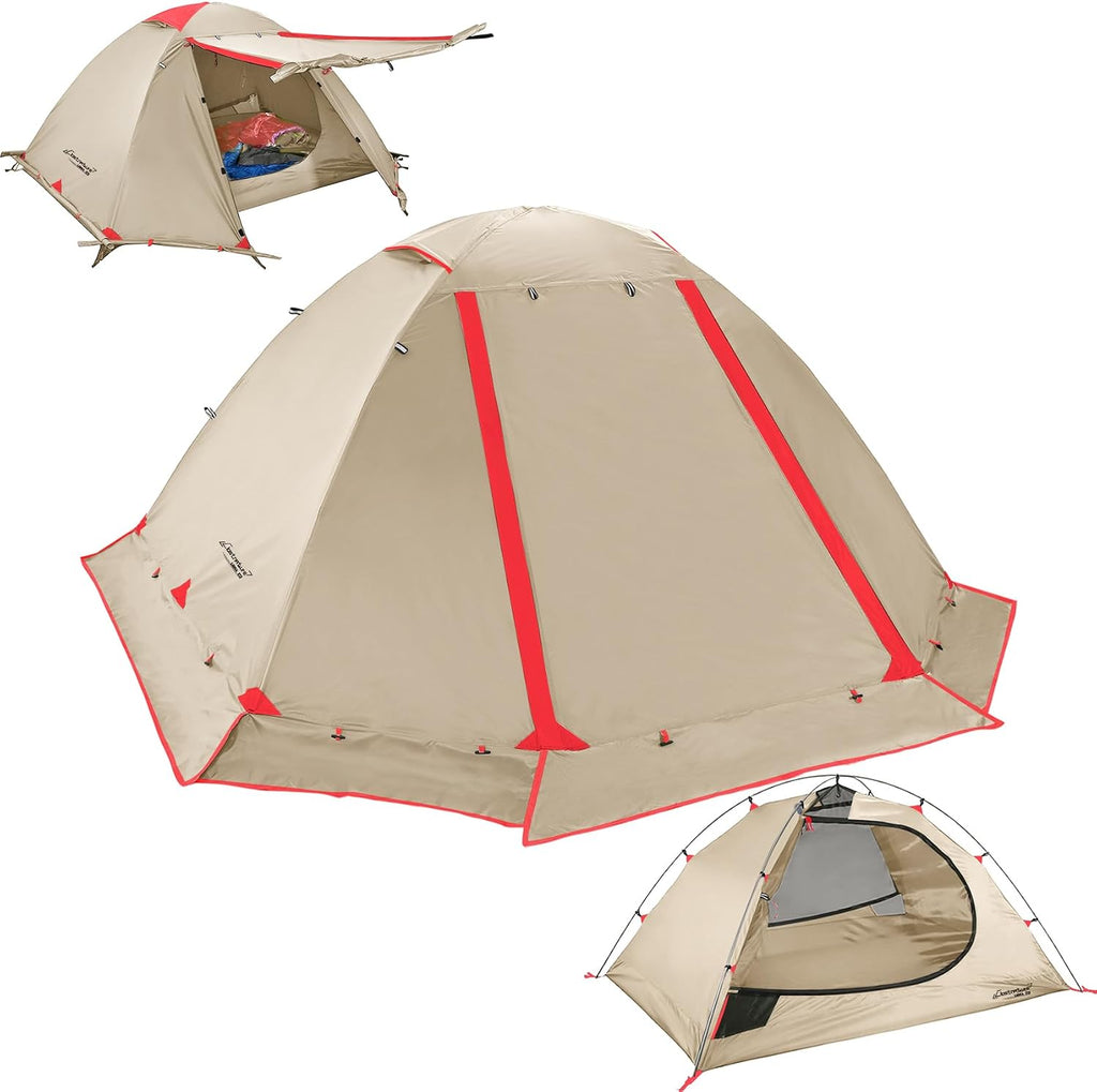 Clostnature 4 Season Backpacking Tent - 1/2 Person Cold Weather Winter Tent
