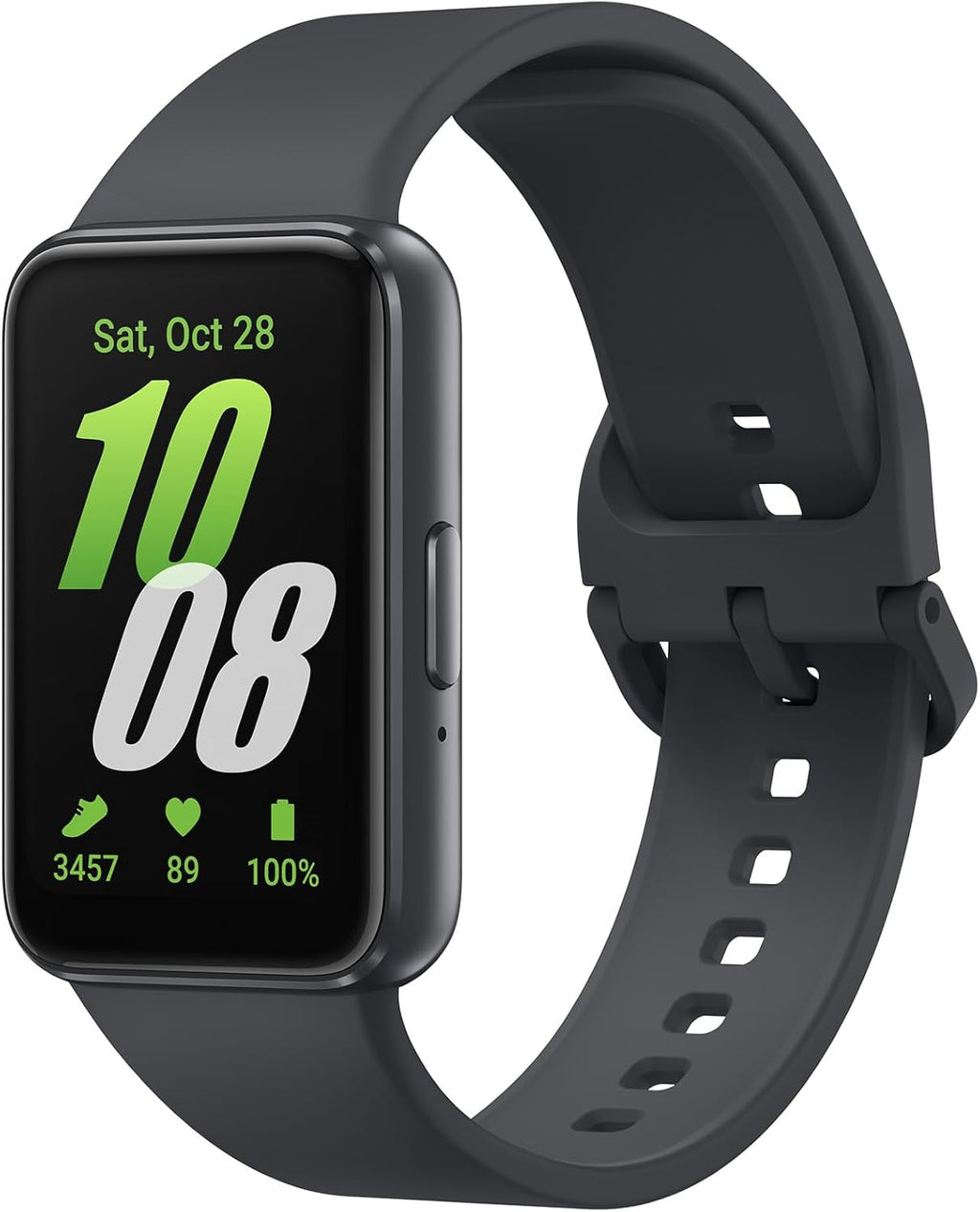 SAMSUNG Galaxy FIT 3 [2025, 40MM] 1.6" AMOLED Display | IP68 Water Resistant | 14 Days Battery Life | 100+ Watchfaces | 100+ Exercise Modes | International Model (Fast Charger Bundle, Black)