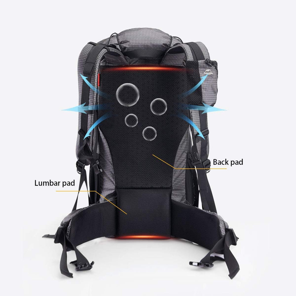 Naturehike 65L Internal Frame Hiking Backpack for Outdoor Camping Travel Backpacking, Ultralight Backpack for Adults