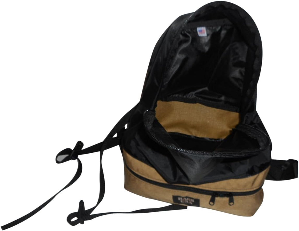 BAGS USA Backpack/Fanny Pack Convertible.top Portion Folds Inside,2-in-1 Expandable Waist Backpack