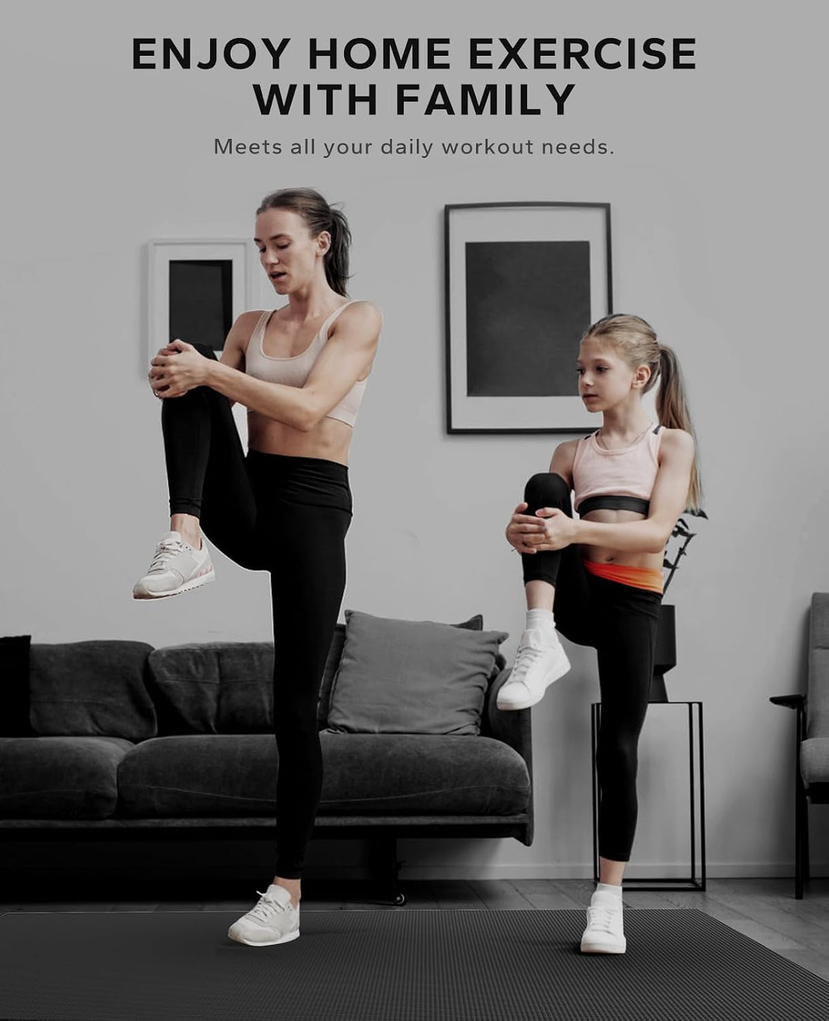 HAPBEAR Large Exercise Mat-6'x4'/7'x5'/6'x8'/6'x9'/6'x10'/6'x12'x 1/3"(8mm)