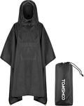 TOMSHOO Multifunctional Raincoat with Hood Waterproof for Adults