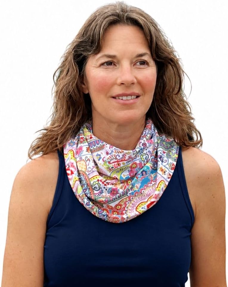 BANDI UPF 50+ Sun Protective Wrap – Reversible Neck Gaiter, Lightweight Scarf with UV Protection for Travel, Made in USA