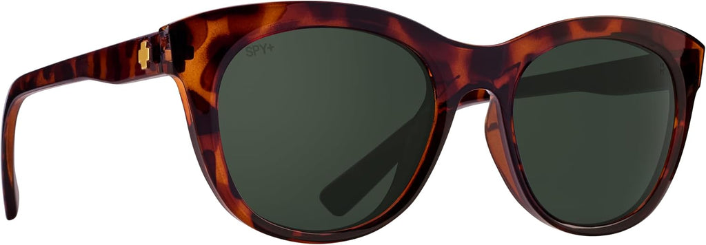 Spy Optic Boundless, Round Cat-Eye Sunglasses, Color and Contrast Enhancing Lenses