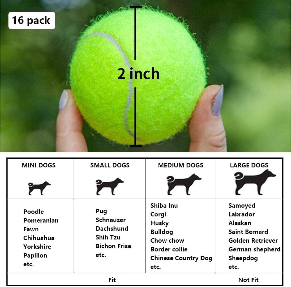 BESTHLS 2inch Pet Toy Tennis Ball for Puppy Fetching Exercise & Training