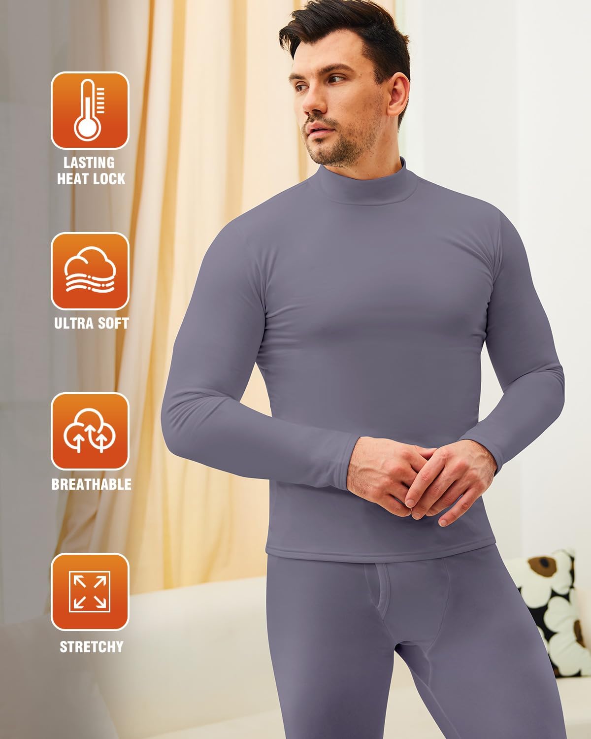 Thermal Underwear Long Johns for Men Cold Weather Base Layer Set