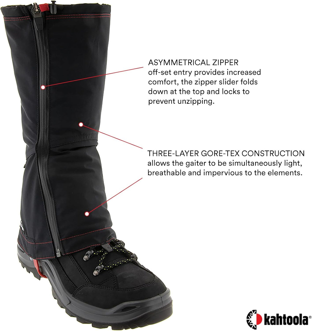 Kahtoola LEVAgaiter Tall GTX Waterproof Gore-TEX Off-Tail Hiking Gaiters