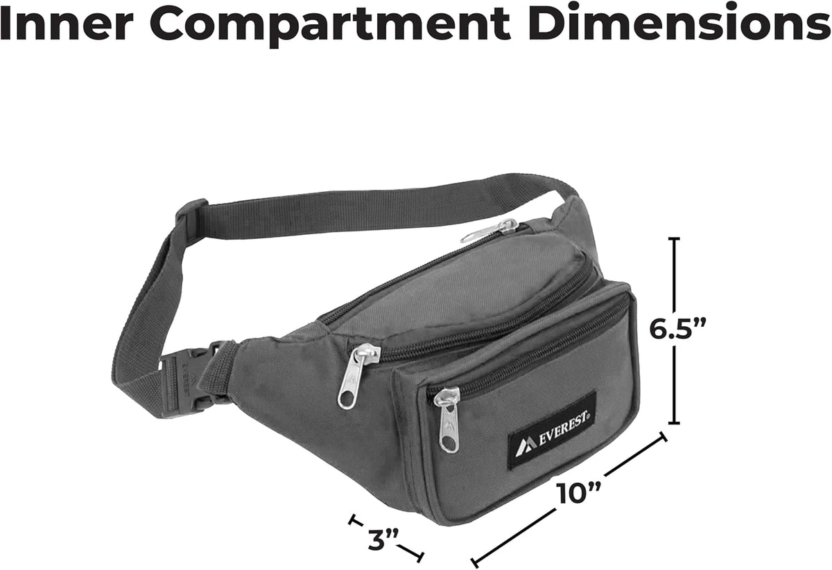 Everest Signature Waist Pack - Medium, Navy, One Size,044MD-NY