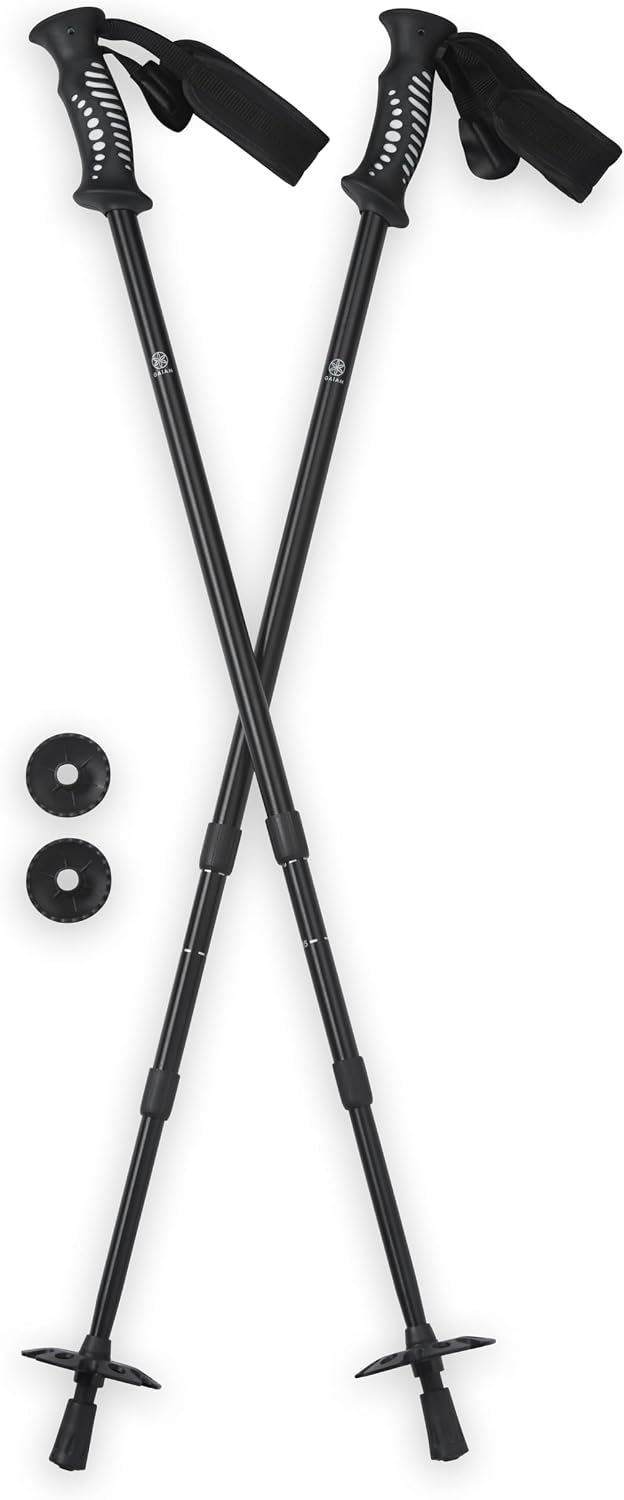 Gaiam Trekking Poles, Pair, 7075 Aluminum Hiking Poles