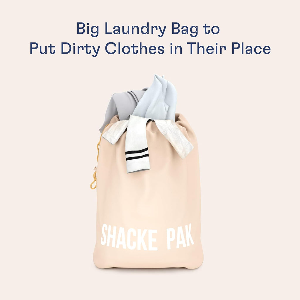 Shacke 5 Set Packing Cubes for Travel with Laundry Bag (Cream)