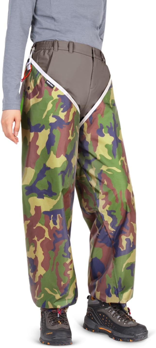 2000mm Waterproof Full Leg Gaiters, Protection for Ankle to Thigh Chaps,ltra-Lightweight Rain Pants