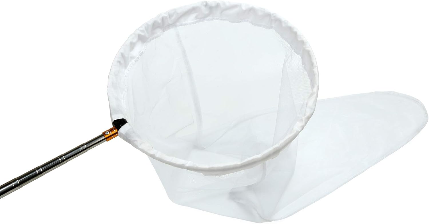 RESTCLOUD Insect and Butterfly Net with 12" Ring, 24" Net Depth, Handle Extends to 59 Inches