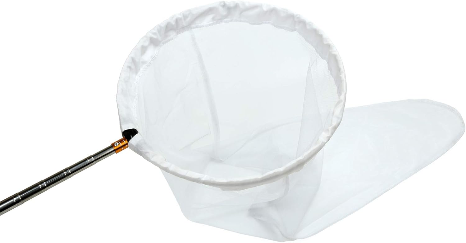 RESTCLOUD Insect and Butterfly Net with 12" Ring, 24" Net Depth, Handle Extends to 59 Inches