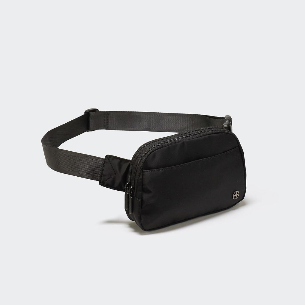 Pander Nylon Fanny Pack Belt Bag for Women with 5 Zipper Pockets