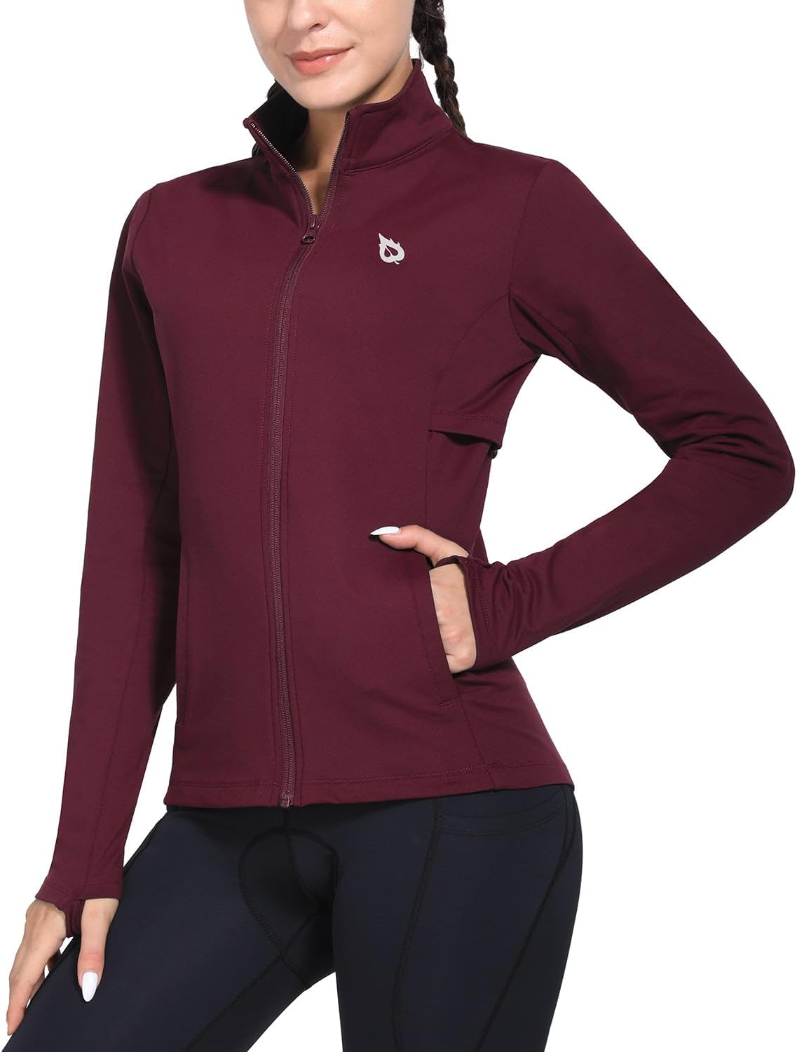 baleaf Women's Fleece Running Jacket Winter Gear Water Resistant Cycling