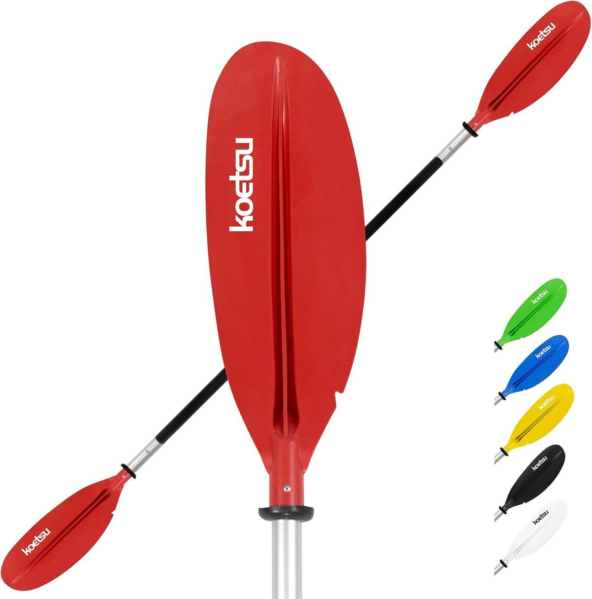 KOETSU Floatable Kayak PaddleAlloy Shaft Adjustable Lightweight Oar for Kayaking Canoeing Boating