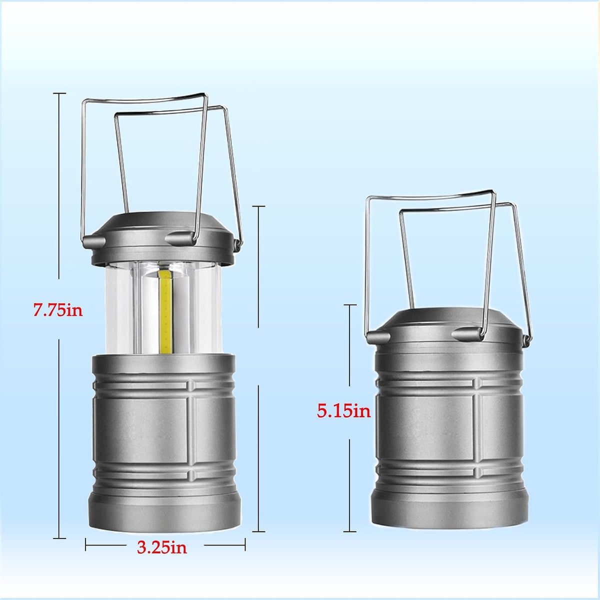 LED Camping Lantern, Battery Powered Hanging Lantern for Outdoor Camping Emergency Power Outages, 4 Pack