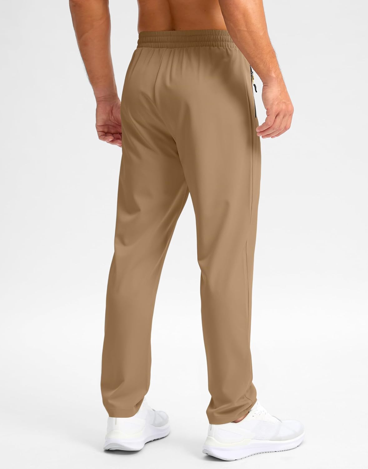 Pudolla Men's Lightweight Hiking Pants Quick Dry Outdoor Sweatpants with Zipper Pockets for Athletic Workout Casual Travel