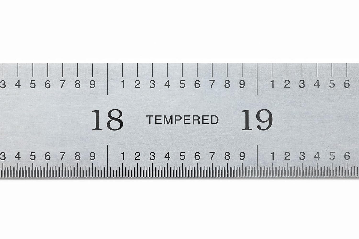 PEC Tools 24"/600mm Steel Rule, Slim & Flexible, Made in USA