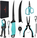BasicGear Fishing Tool Kit, Pliers, Gripper, Scissors, Knife