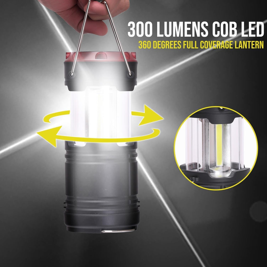 Lichamp 4 Pack Lantern Camping Essentials Lights, Collapsible Lanterns